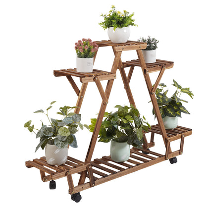 Triangular Wooden Plant Stand