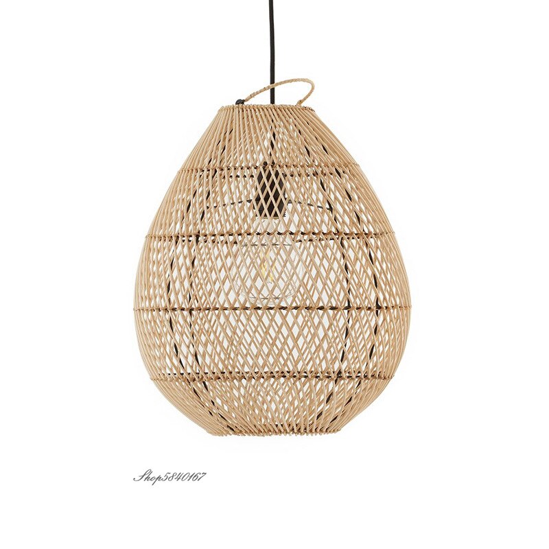 Handwoven Rattan Hanging Basket Pendant Lights - Forplanetsake