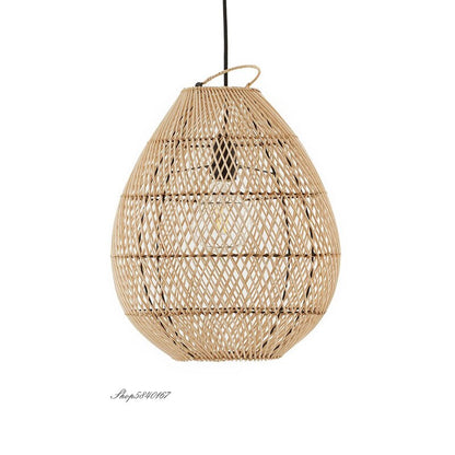 Handwoven Rattan Hanging Basket Pendant Lights - Forplanetsake