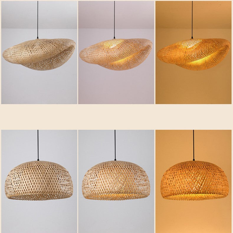 Handmade Bamboo & Wicker Pendant Lampshade and Chandeliers - Forplanetsake