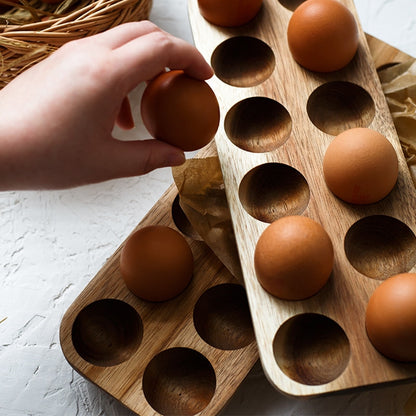 Japanese Style Wooden Egg Storage Tray