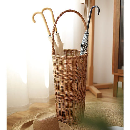 Adorable Japanese Style Premium Rattan Umbrella Basket With Handle