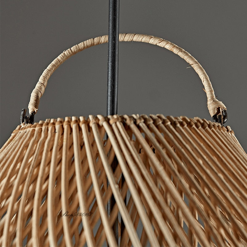 Handwoven Rattan Hanging Basket Pendant Lights - Forplanetsake