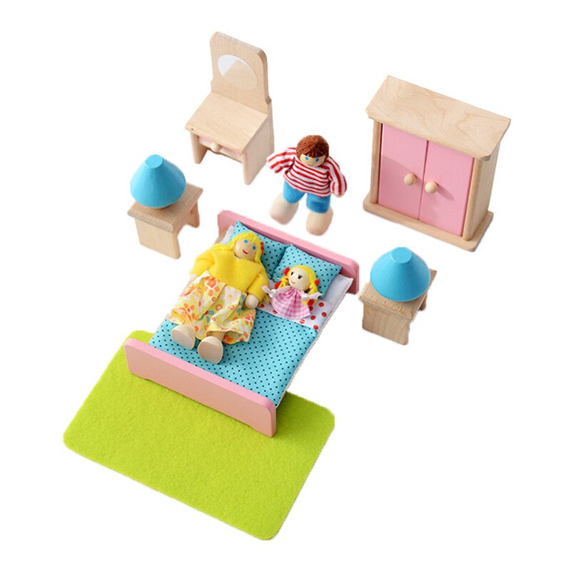 Kids Miniature Doll house Furniture and Wooden House Toys - Forplanetsake