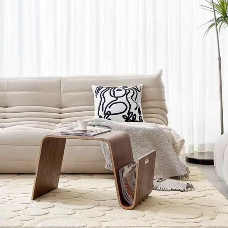 Bent Wood Side Table with Bookshelf - For Planet Sake