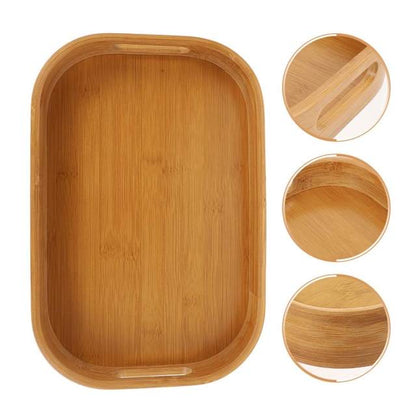 Natural Bamboo Tray, Food Serving Platter - Forplanetsake