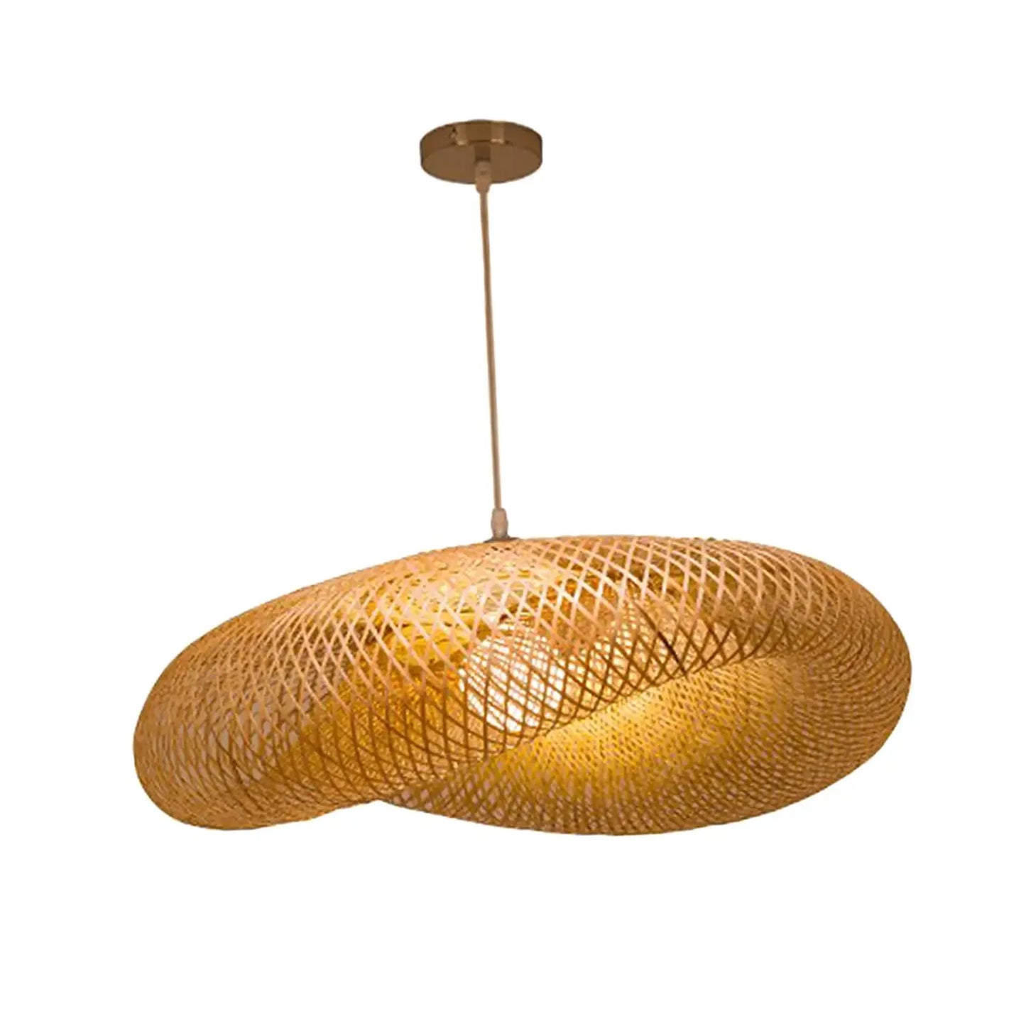 Bamboo Woven Pendant Light - Handcrafted Artistic Ceiling Lamp