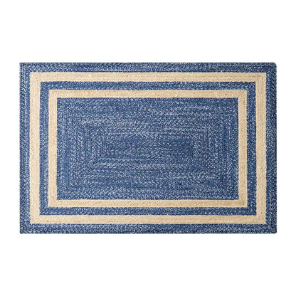 Natural Jute Denim Traditional Hand Knitted Rug