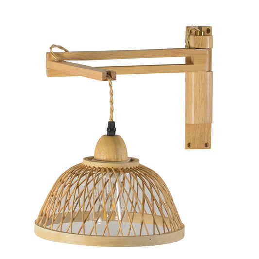 Japanese Style Solid Wood Retractable Wall Light