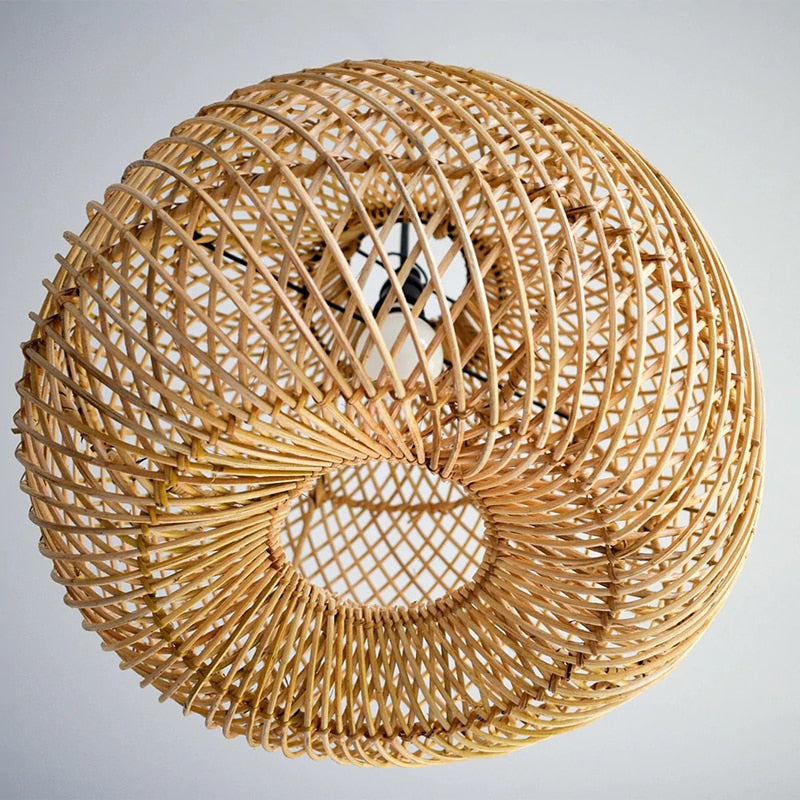 Handwoven Rattan Hanging Basket Pendant Lights - Forplanetsake