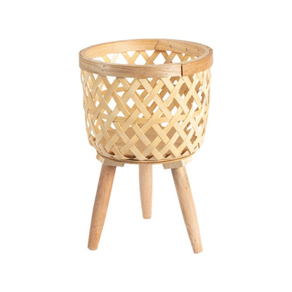 Lightweight Woven Plant Stand Display and Flower Pot
