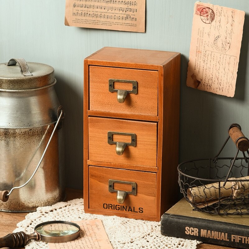Vintage Look Wooden Makeup and Jewellery Organiser Box - Forplanetsake