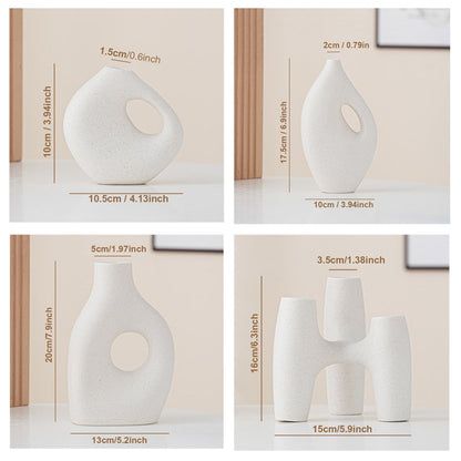 Nordic Style Abstract Design Dove Ceramic Vase