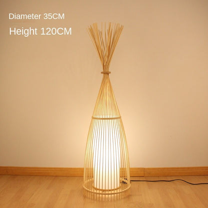 Zen Style Bamboo Floor Lamp