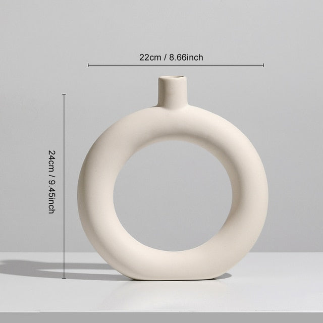 Nordic Style The Bagel Ceramic Vase - Forplanetsake