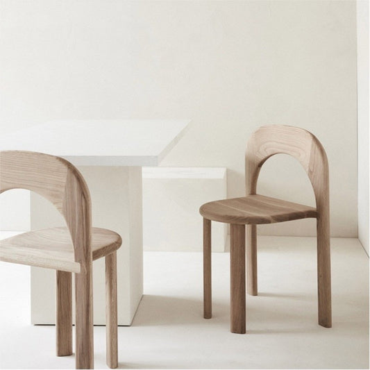 Nordic Minimalist Solid Wood Backrest Dining Chair - Forplanetsake