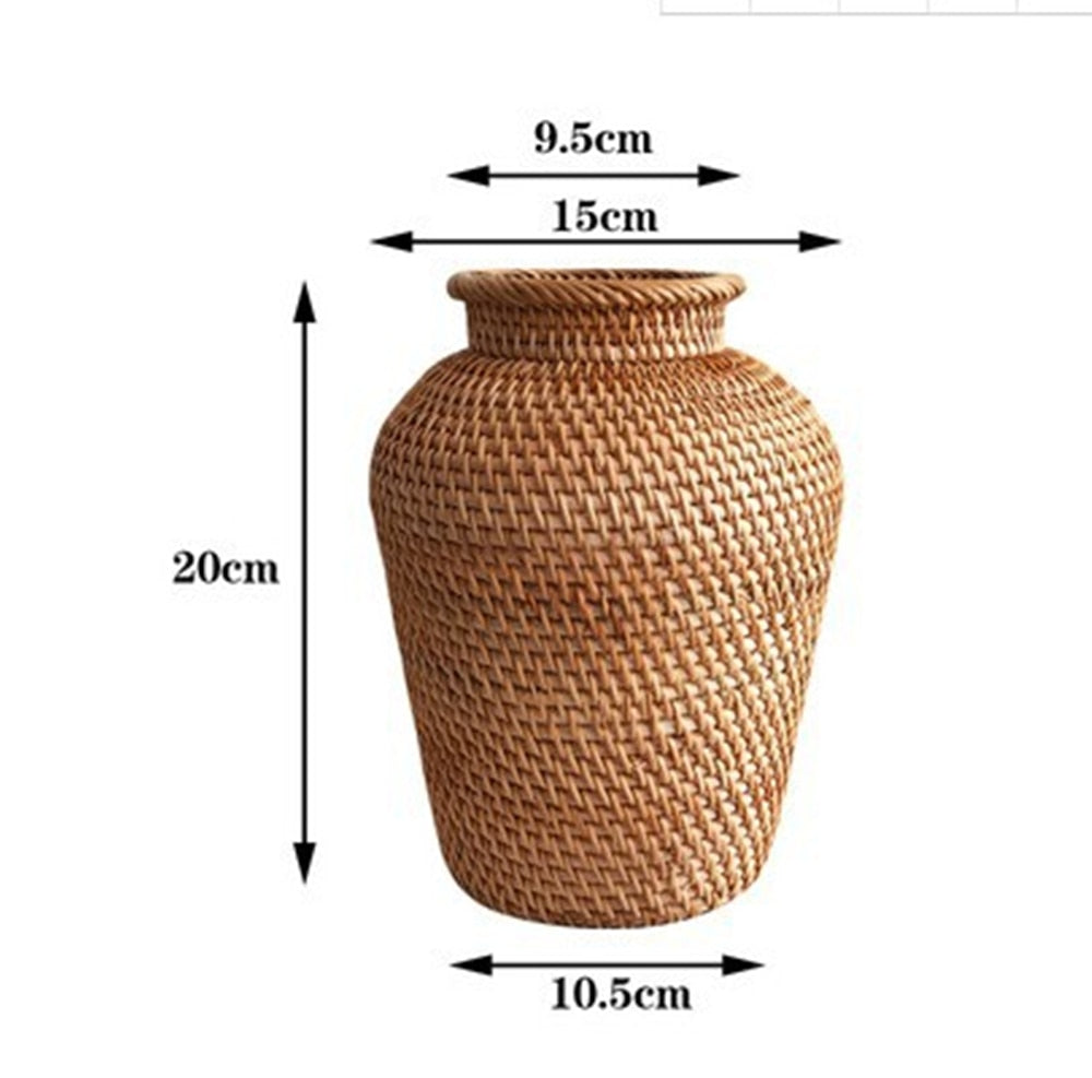 Woven Wicker Rattan Vase Basket
