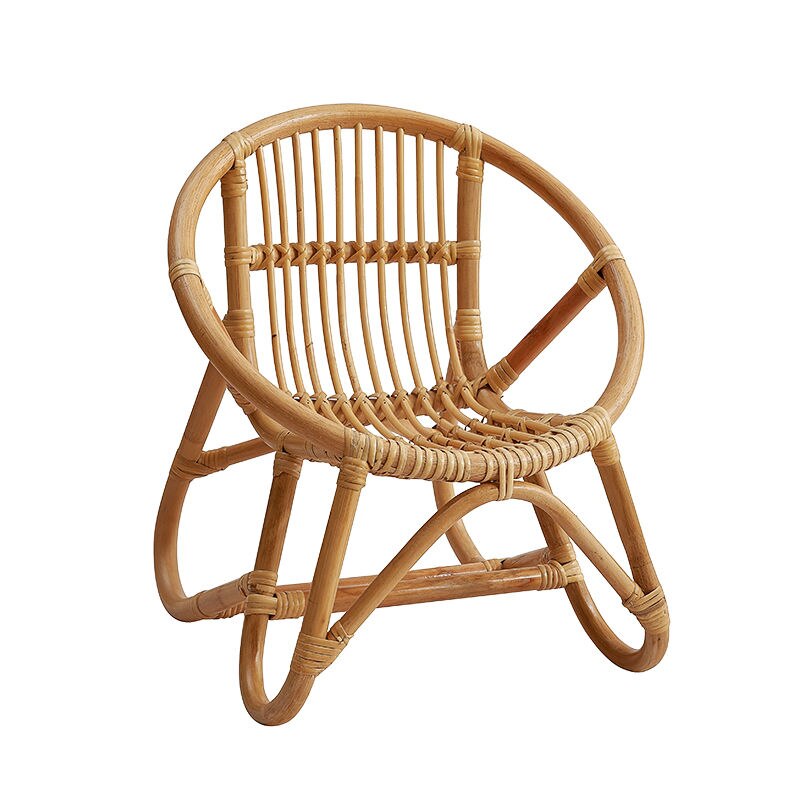 Real Rattan Handmade Small Chair, Nordic Countryside Kids Chair - Forplanetsake