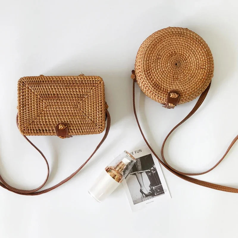 Adorable Handmade Rattan Beachware Handbags