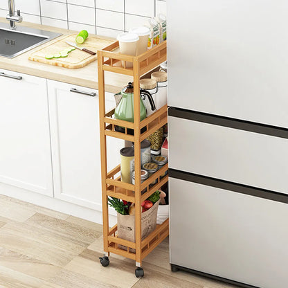 3/4 Tier Slim Kitchen and Living Room Rolling Storage Cart and Organiser Shelf