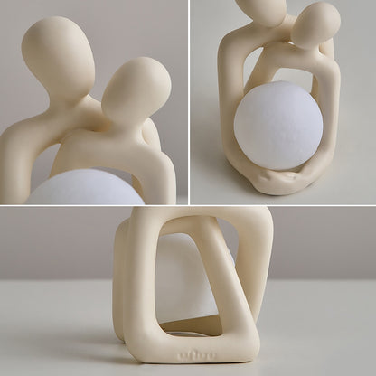 Aesthetic Home Decor Nordic Ceramic Couple Statue