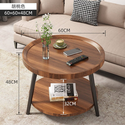 Nordic Style Minimalist Round Wooden Sofa Table
