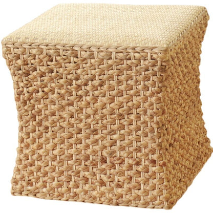 Natural and Handwoven Rattan and Narcissus Vine Low Height Ottoman Stool - Forplanetsake