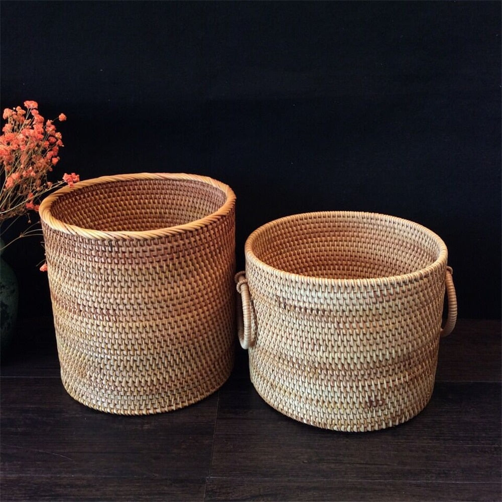 Hand-woven Rattan Wicker Flower Basket