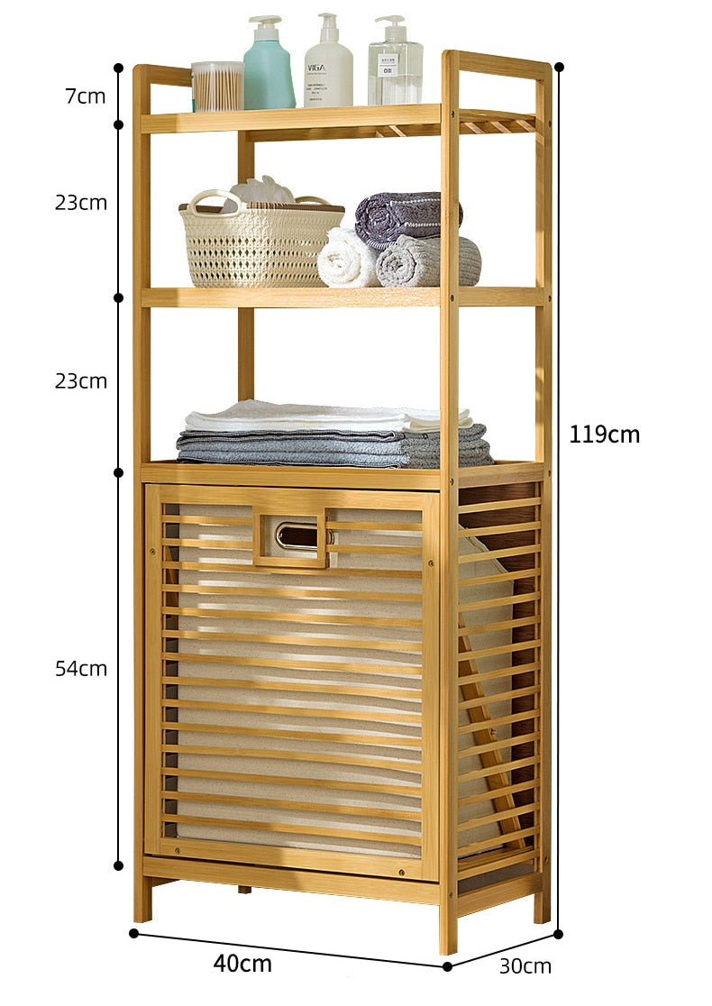 Laundry Hamper with Shelves & Tilt Out Basket