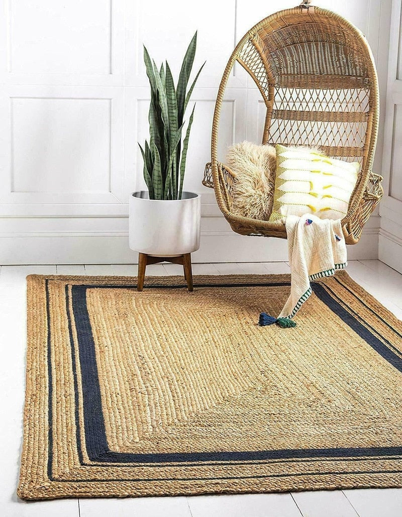 Natural Jute Country Style Carpet Rug