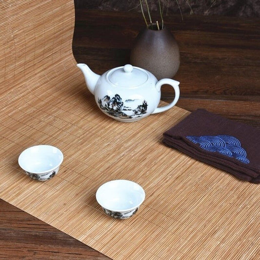 Eco-friendly Chinese Style Natural Bamboo Vintage Table Runner - Forplanetsake