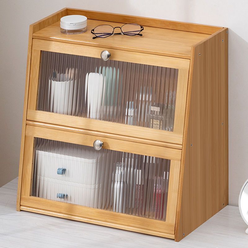 Retro Style Multipurpose Bamboo Storage Cabinet Drawer
