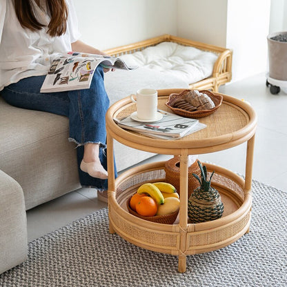 Minimalist Rattan Living Room Coffee Table