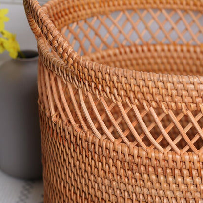 Breezy Designer Handwoven Rattan Storage Basket