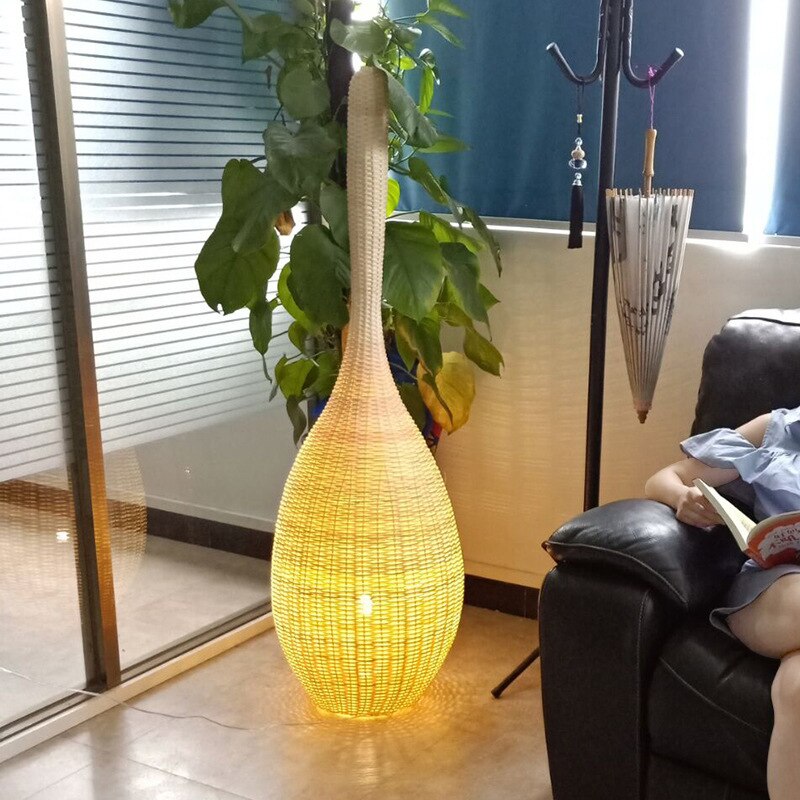 Handmade Premium Bamboo Woven Floor Lamp - Forplanetsake
