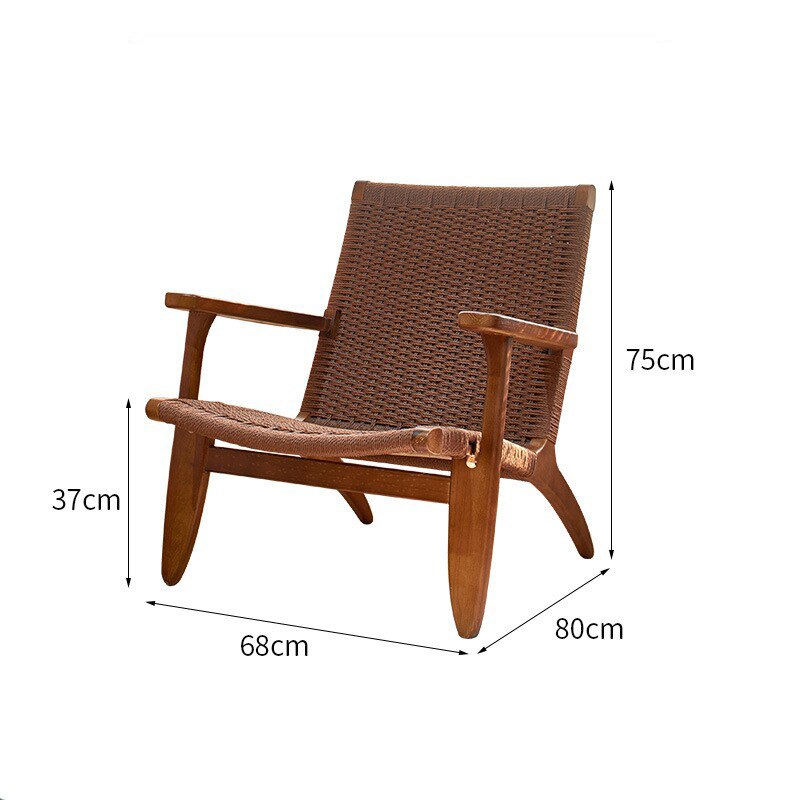 Rustica Solid Wood Wicker Armchair - Forplanetsake