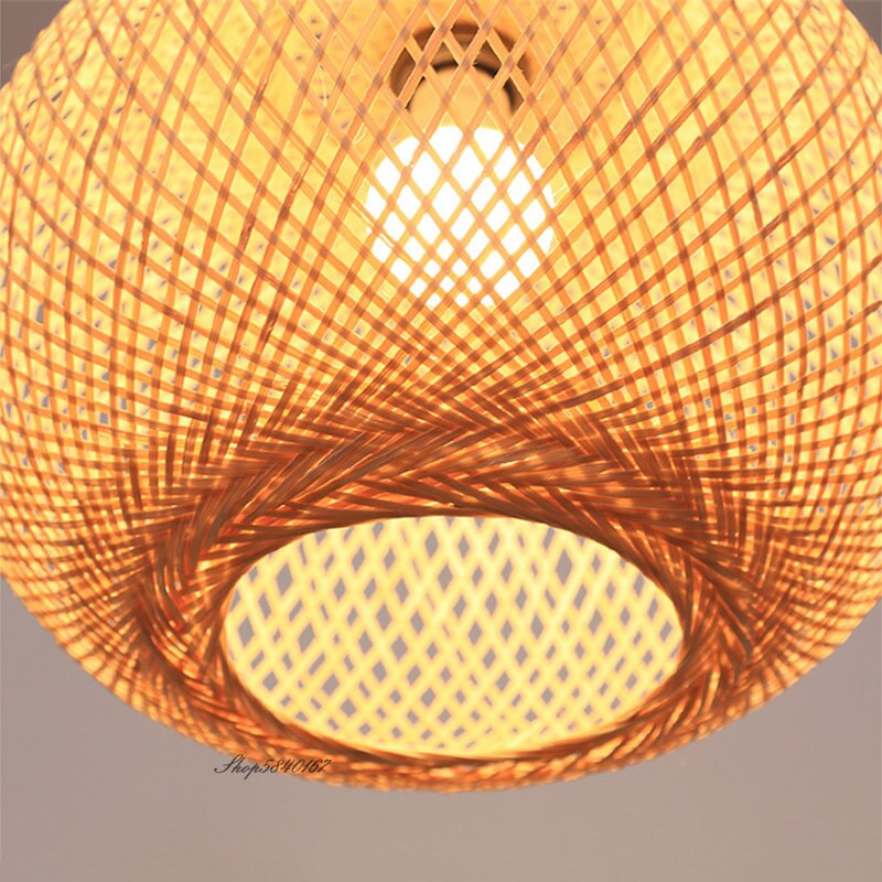 Round Suspended Ball Bamboo Pendant Lights - Forplanetsake