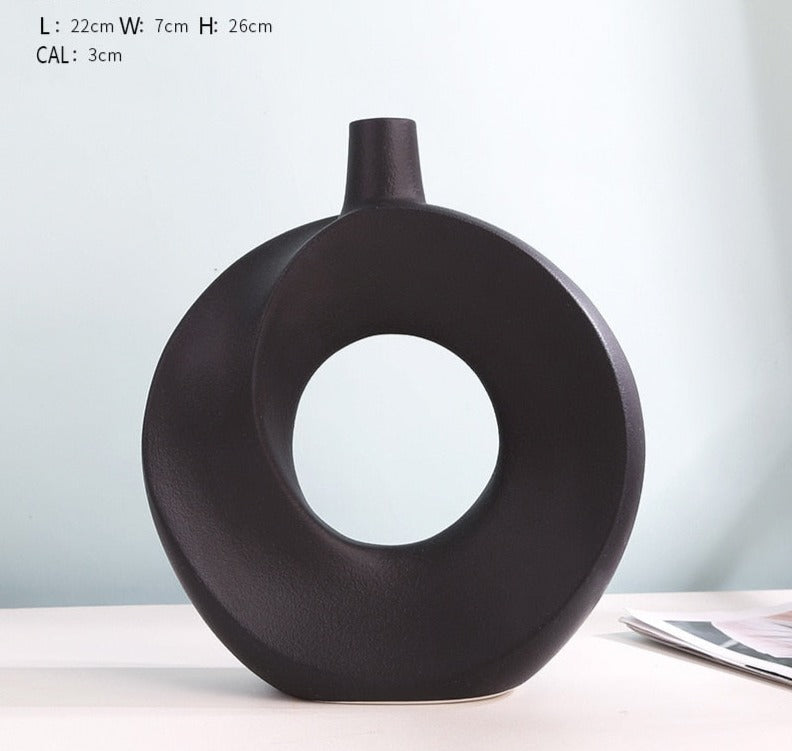 Twisted Pretzel Nordic Circular Ceramic Vases - Forplanetsake