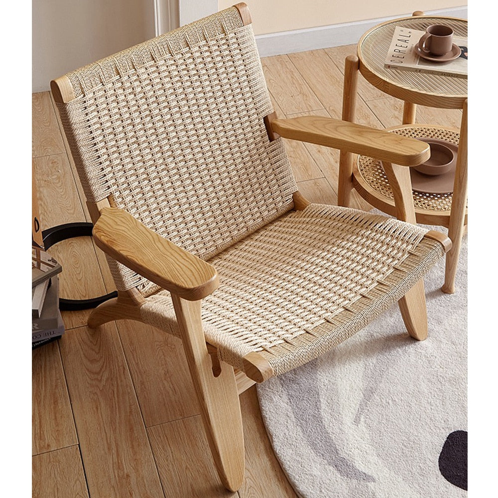 Rustica Solid Wood Wicker Armchair