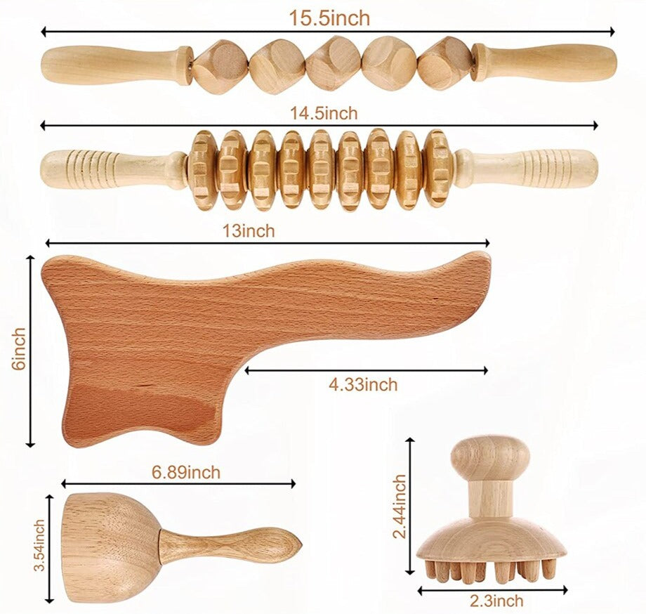 Wooden Massage and Muscle Relaxation Tool Set - Forplanetsake