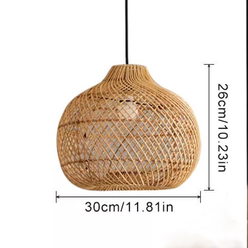 Handwoven Rattan Hanging Basket Pendant Lights - Forplanetsake