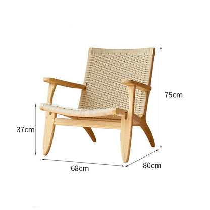 Rustica Solid Wood Wicker Armchair - Forplanetsake