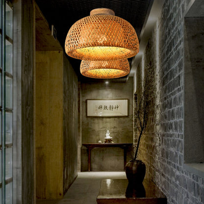 Simple Woven Bamboo Ceiling Lights