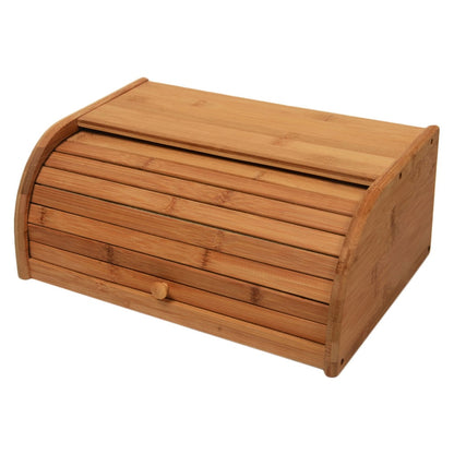 Rustic Dust Proof Bamboo Wood Bread Loaf Box and Kitchen Organiser - Forplanetsake