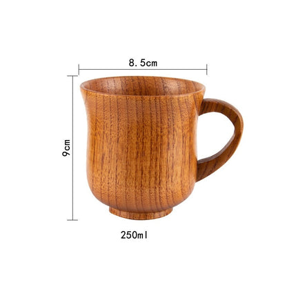 Handmade Jujube Wood Handle Cups for Tea Coffee Milk Water and other Beverages