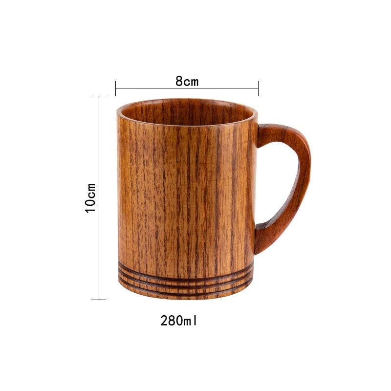 Handmade Jujube Wood Handle Cups for Tea Coffee Milk Water and other Beverages - Forplanetsake