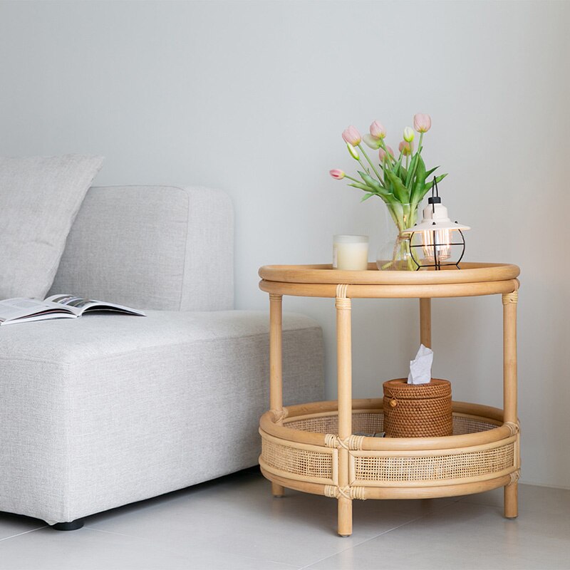 Minimalist Rattan Living Room Coffee Table - Forplanetsake