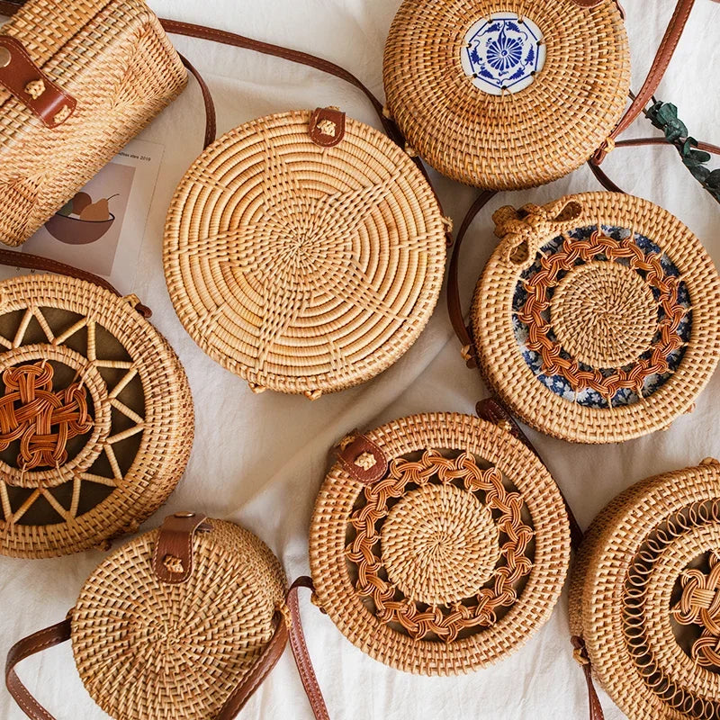 Adorable Handmade Rattan Beachware Handbags - For Planet Sake