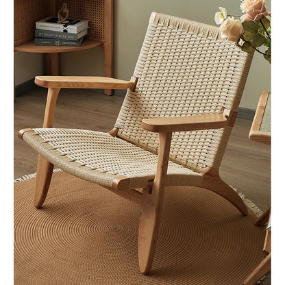 Rustica Solid Wood Wicker Armchair