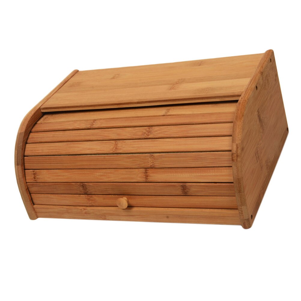 Rustic Dust Proof Bamboo Wood Bread Loaf Box and Kitchen Organiser - Forplanetsake